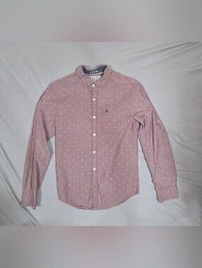 Original Penguin Slim Fit Pink Micro-Pattern Button Down Shirt